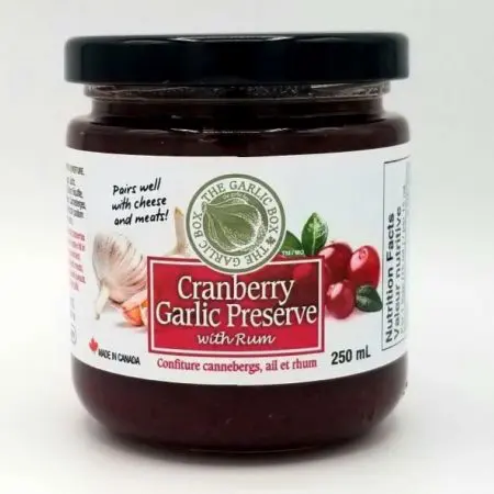 The Garlic Box Cranberry Garlic Preserve with Rum