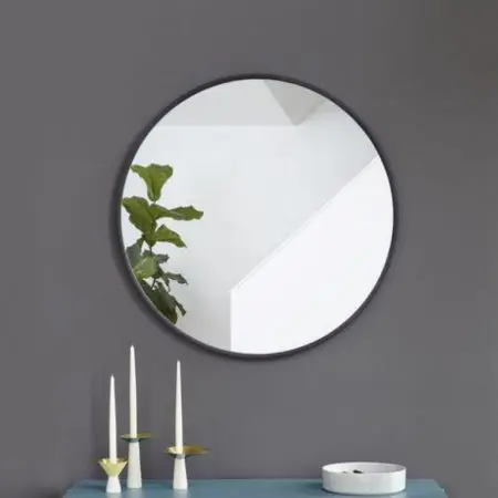 Umbra Hub Wall Mirror - Black, 37"
