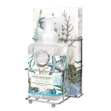 Michel Design Works Foaming Hand Soap & Napkin Set - Ocean Tide