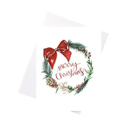 Niki Kingmill Greeting Card - Christmas Wreath