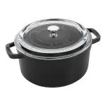 STAUB Cast Iron Round Cocotte - 4 Qt. with Glass Lid - Image 4