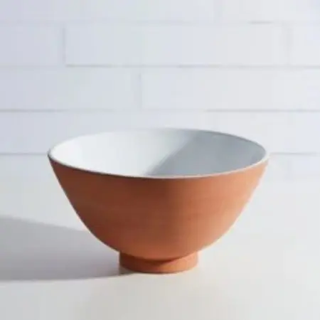Verve Moroccan Terracotta Serving Bowls - White