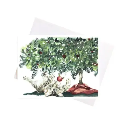 Niki Kingsmill Greeting Card - Christmas Cat