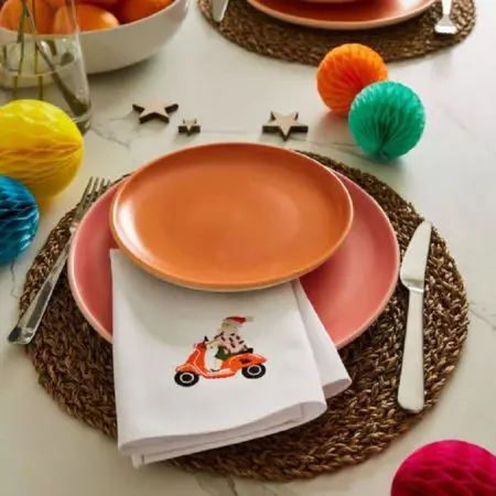 Ulster Weaver Linen Napkins -Sunny Santa