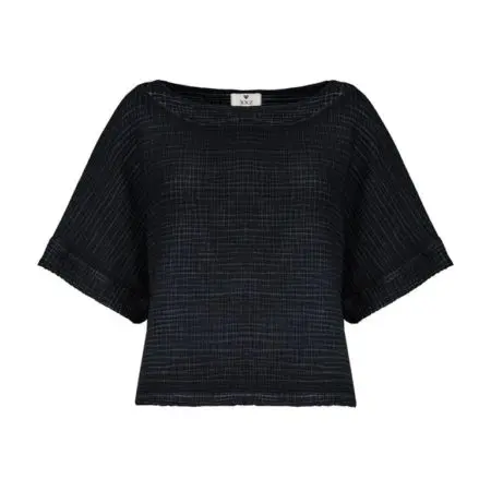Pokoloko Crinkle Boat Top - Black