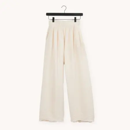 Pokoloko Crinkle Palazzo Pants - Cream