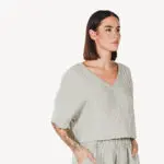 Pokoloko Cropped Top - Striped Crinkle - Image 2