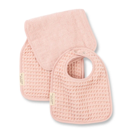Bella Tunno Baby Bib & Burp Cloth Set - Blush