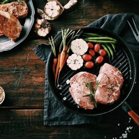 Skeppshult Cast Iron Grill Pan with Walnut Handle