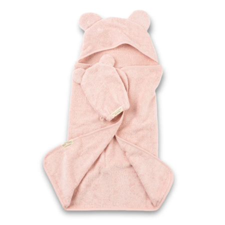 Bella Tunno Hooded Towel & Wash Mitt - Blush