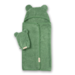 Bella Tunno Hooded Towel & Wash Mitt - Sea Foam - Image 2