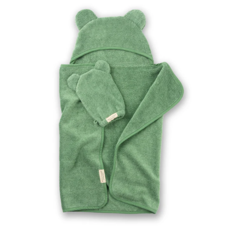 Bella Tunno Hooded Towel & Wash Mitt - Sea Foam