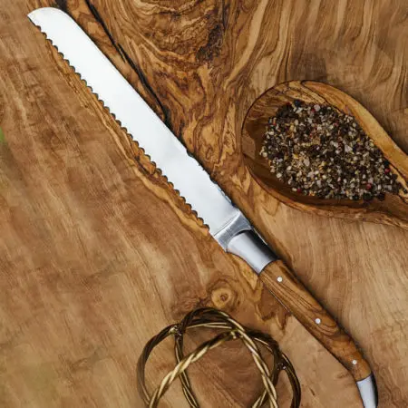 Laguiole Du Monde Olivewood Bread Knife