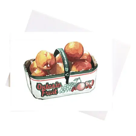 Niki Kingsmill Greeting Card - Ontario Peaches