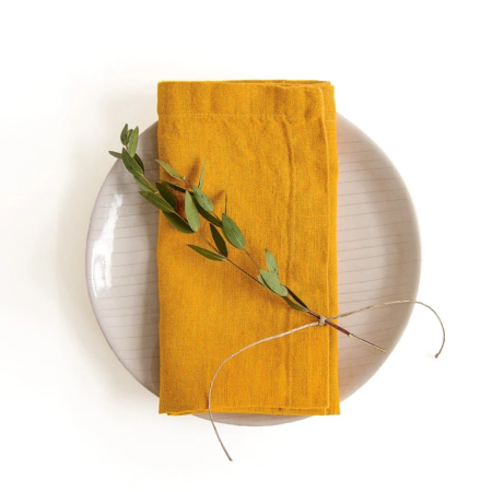 Linen Tales Napkins - Mustard Set of 2
