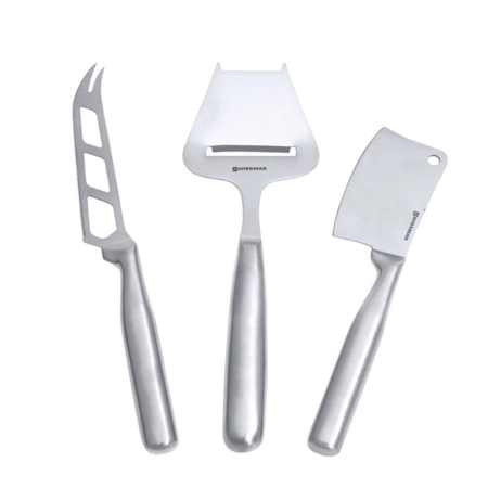 Swissmar Cheese Knife Set - Stainless Steel 3 Piece Set