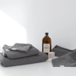 Linen Tales Honeycomb Waffle Bath Towels - Grey Set of 3