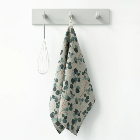 Linen Tales Kitchen Towel - Eucalyptus on Natural