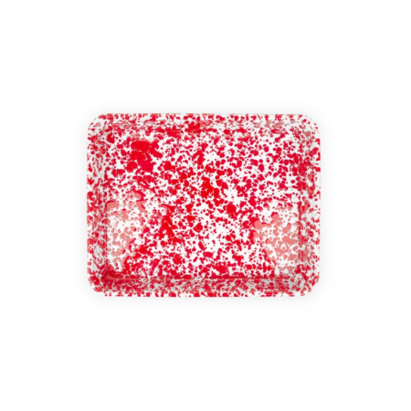 Crow Canyon Rectangular Tray Small - Red Splatter