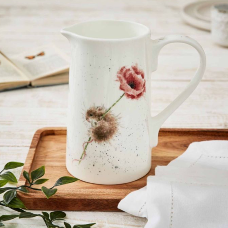 Wrendale Designs Jug 2pt - Mouse and Poppy