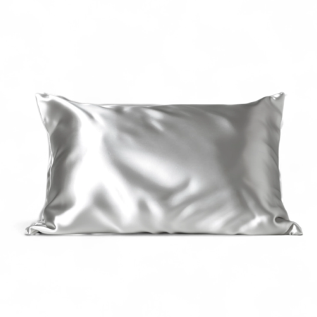 HoneyLux Queen Silk Pillowcase - Light Grey