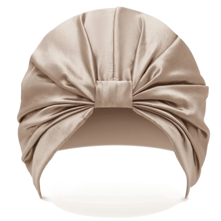 HoneyLux Silk Hair Turban - Champagne