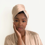 HoneyLux Silk Towel Wrap - Champagne - Image 2