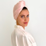 HoneyLux Silk Towel Wrap - Pink - Image 2