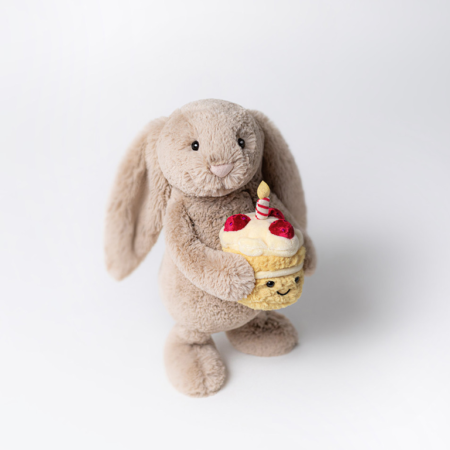 Jellycat Bashful - Bunny Beige Birthday