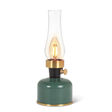Abbott LED Lamp Lantern with Chimney - Green