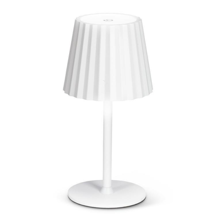 Abbott LED Lamp Fluted - White