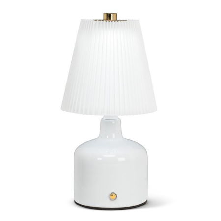 Abbott LED Lamp Pleated - White
