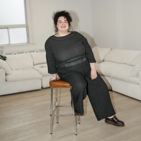 Pokoloko Crinkle Palazzo Pants Plus - Black