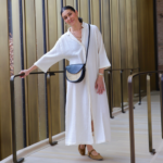 Pokoloko Crinkle Shirt Dress - Cream - Image 2