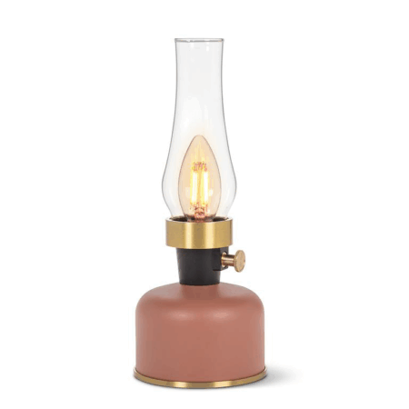Abbott LED Lamp Lantern with Chimney - Terracotta