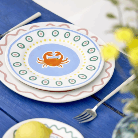 Costa Nova Summer Bliss Salad Plate - Crab