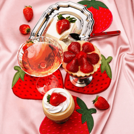 Piecework Puzzles Cocktail Napkins - Strawberry