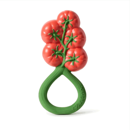 Oli&Carol 2 in 1 Teether and Rattle - Tomato