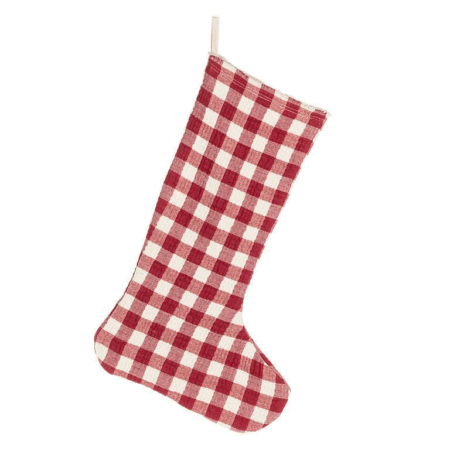 Abbott Stocking - Red Check Gingham