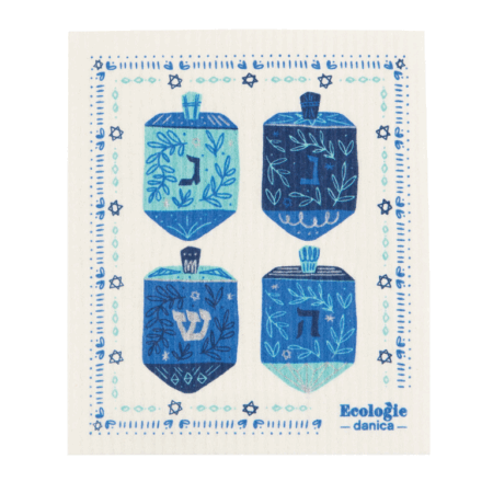 Danica Swedish Dishcloth -Spin The Dreidel