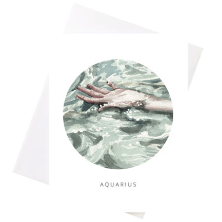 Niki Kingsmill Greeting Card - Aquarius