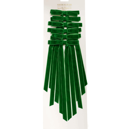 Shiraleah Decorative Bows Set of 6 - Green