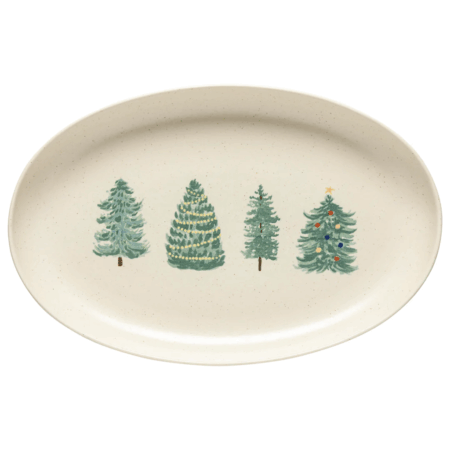 Casafina Pacifica Oval Platter - Christmas Tree