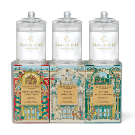 Glasshouse Fragrances Candle 60g Set of 3 - Christmas Trio