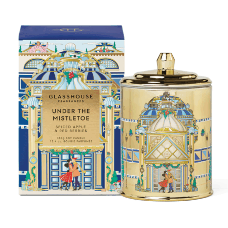 Glasshouse Fragrances Candle 380g - Under The Mistletoe