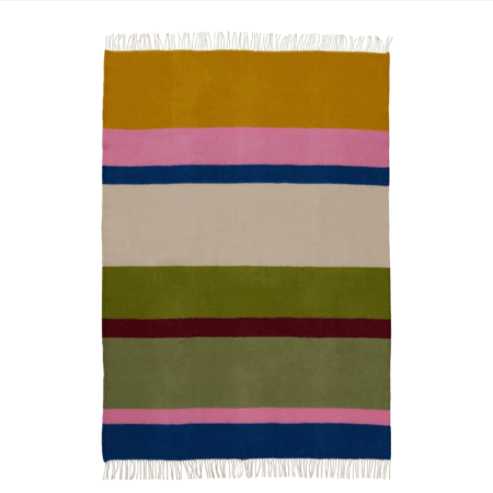 Klippan Throw - Arty Green and Pink