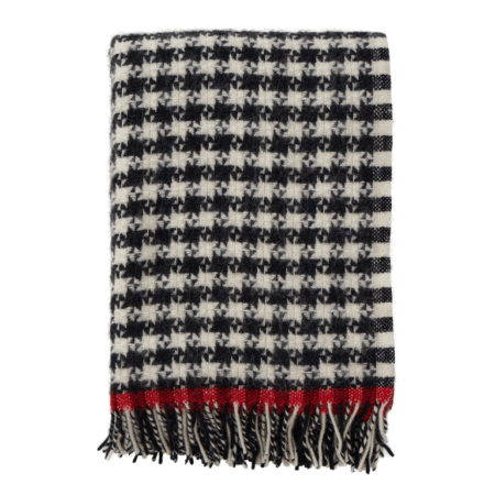 Klippan Throw - Dogstooth Black and Red