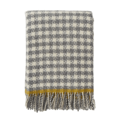Klippan Throw - Dogstooth Grey and Yellow