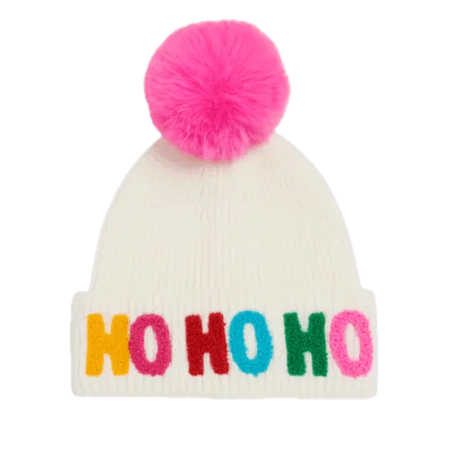 Shiraleah Beanie - Ho Ho Ho White