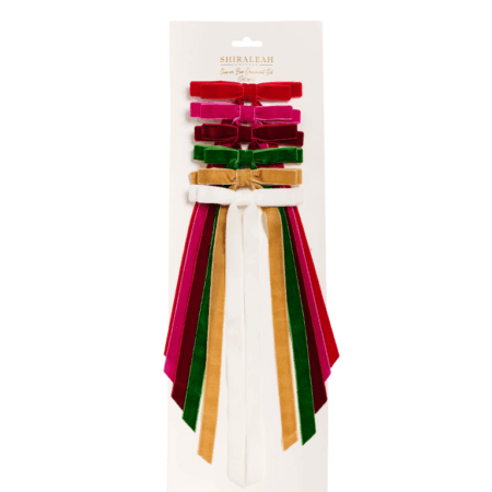 Shiraleah Decorative Bows Set of 6 - Multi Coloured